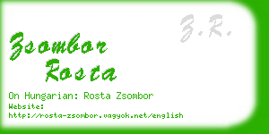 zsombor rosta business card